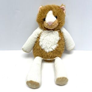 Scentsy Buddy Cat Soft Plush Zipper Brown White Aromatherapy